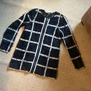 NIC+ZOE Black and Cream Knit Jacket